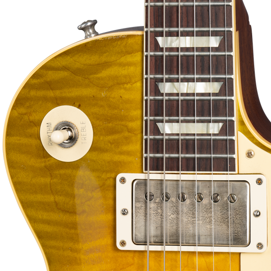 Gibson Custom 1959 Les Paul Standard Reissue, Heavy Aged, Green Lemon Fade Electric Guitar Gibson Custom