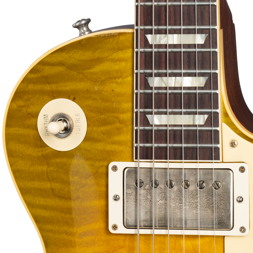 Gibson Custom 1959 Les Paul Standard Reissue, Heavy Aged, Green Lemon Fade Electric Guitar Gibson Custom