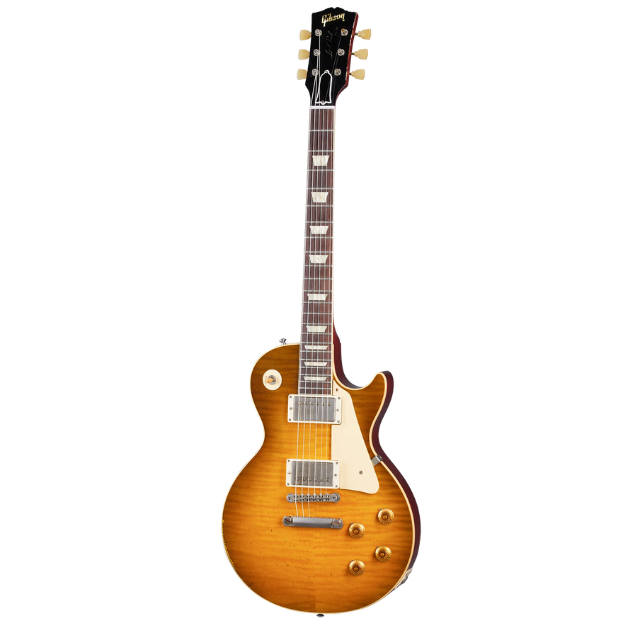 Gibson Custom 1959 Les Paul Standard Reissue, Heavy Aged, Golden Poppy Burst Electric Guitar Gibson Custom