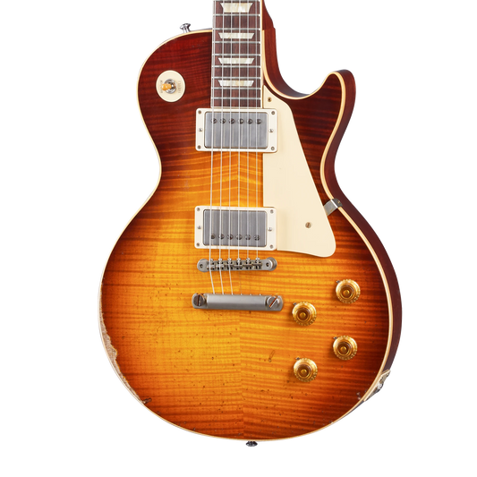 Gibson Custom 1959 Les Paul Standard Reissue, Heavy Aged, Slow Iced Tea Fade Electric Guitar Gibson Custom