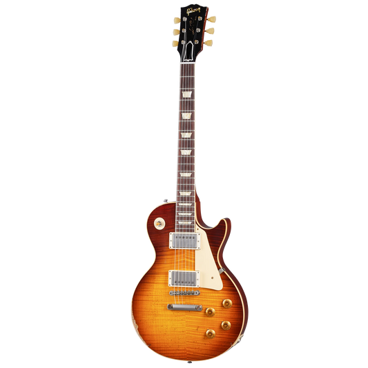 Gibson Custom 1959 Les Paul Standard Reissue, Heavy Aged, Slow Iced Tea Fade Electric Guitar Gibson Custom