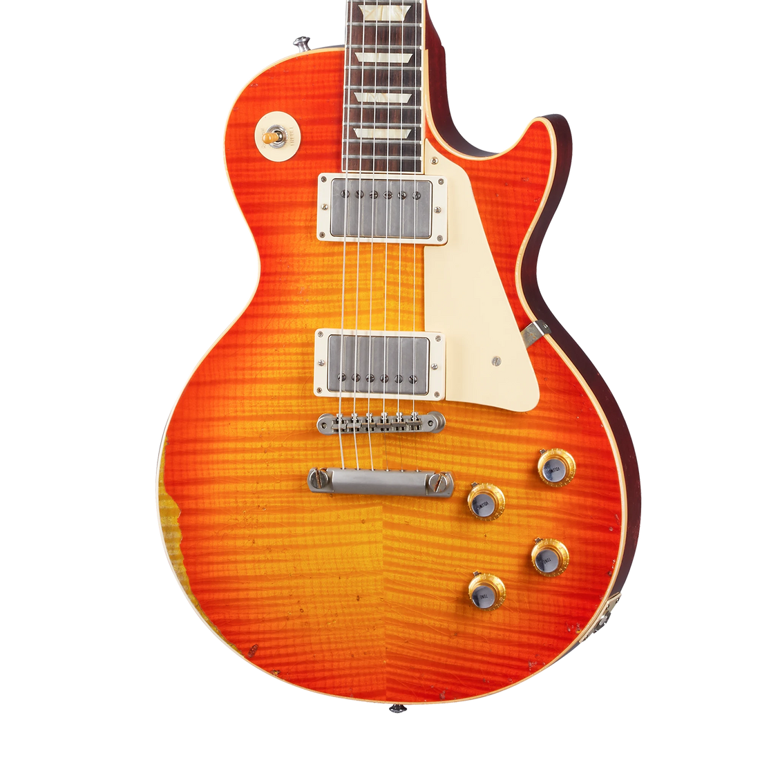 Gibson Custom 1960 Les Paul Standard Reissue, Heavy Aged, Tangerine Burst Electric Guitar Gibson Custom