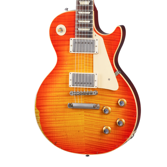 Gibson Custom 1960 Les Paul Standard Reissue, Heavy Aged, Tangerine Burst Electric Guitar Gibson Custom
