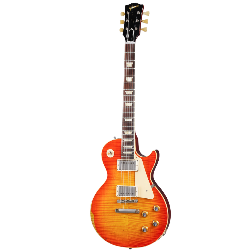 Gibson Custom 1960 Les Paul Standard Reissue, Heavy Aged, Tangerine Burst Electric Guitar Gibson Custom