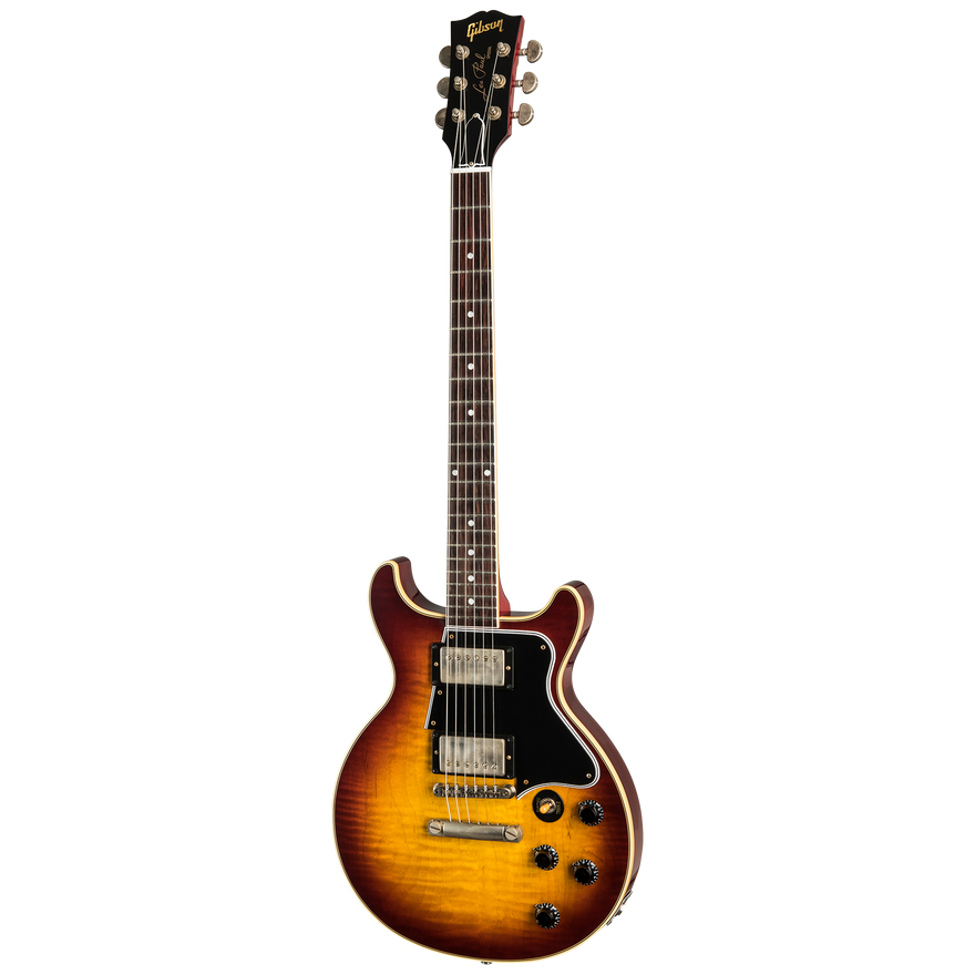 Gibson Custom Les Paul Special Double Cut Figured Maple Top VOS, Bourbon Burst Electric Guitar Gibson Custom