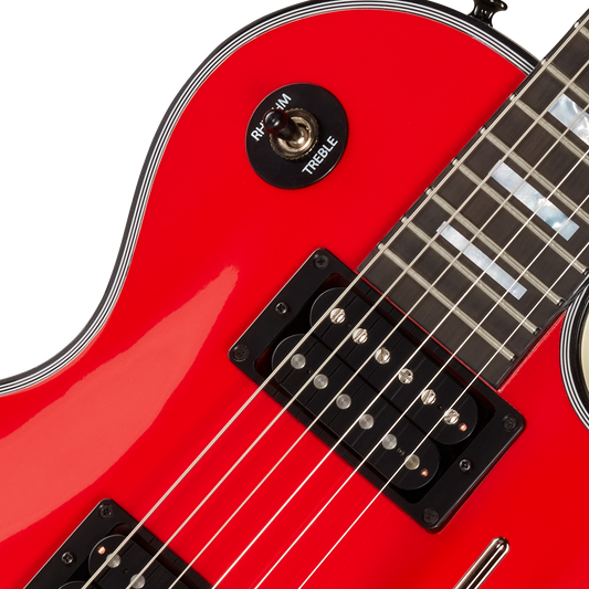 Gibson Custom Les Paul Axcess Custom, Racing Red and Classic White Electric Guitar Gibson Custom