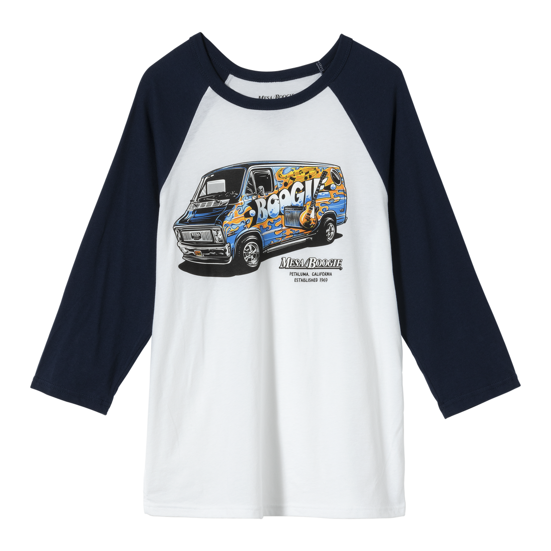 Mesa/Boogie Boogie Van Baseball Tee, Exclusive Shirts & Tops Mesa/Boogie Grey Small