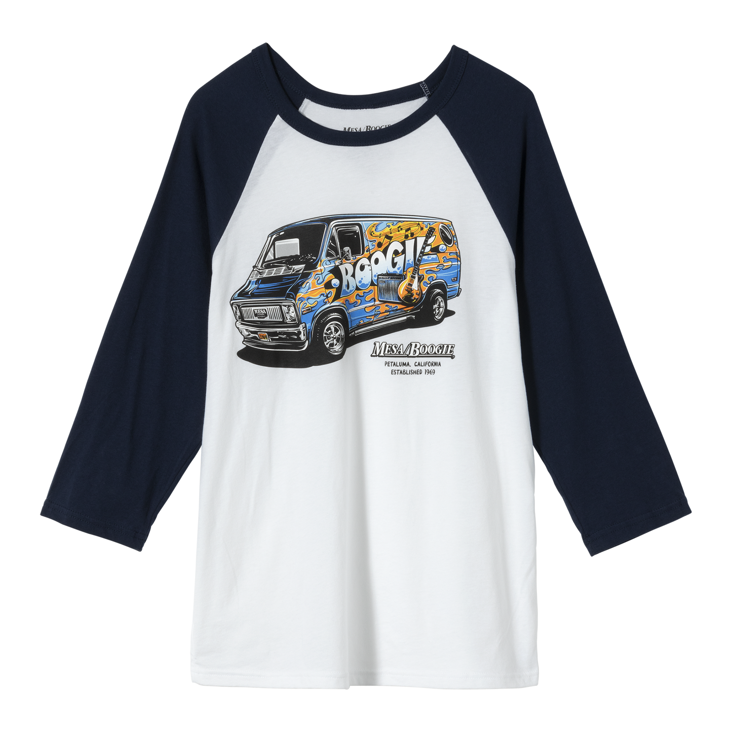 Mesa/Boogie Boogie Van Baseball Tee, Exclusive Shirts & Tops Mesa/Boogie Grey Small