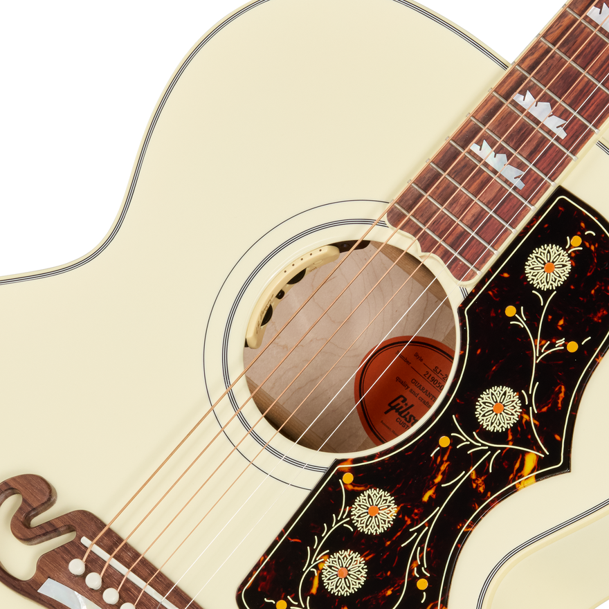 Gibson SJ-200 Standard, Left-Handed, Classic White Acoustic Guitar Gibson