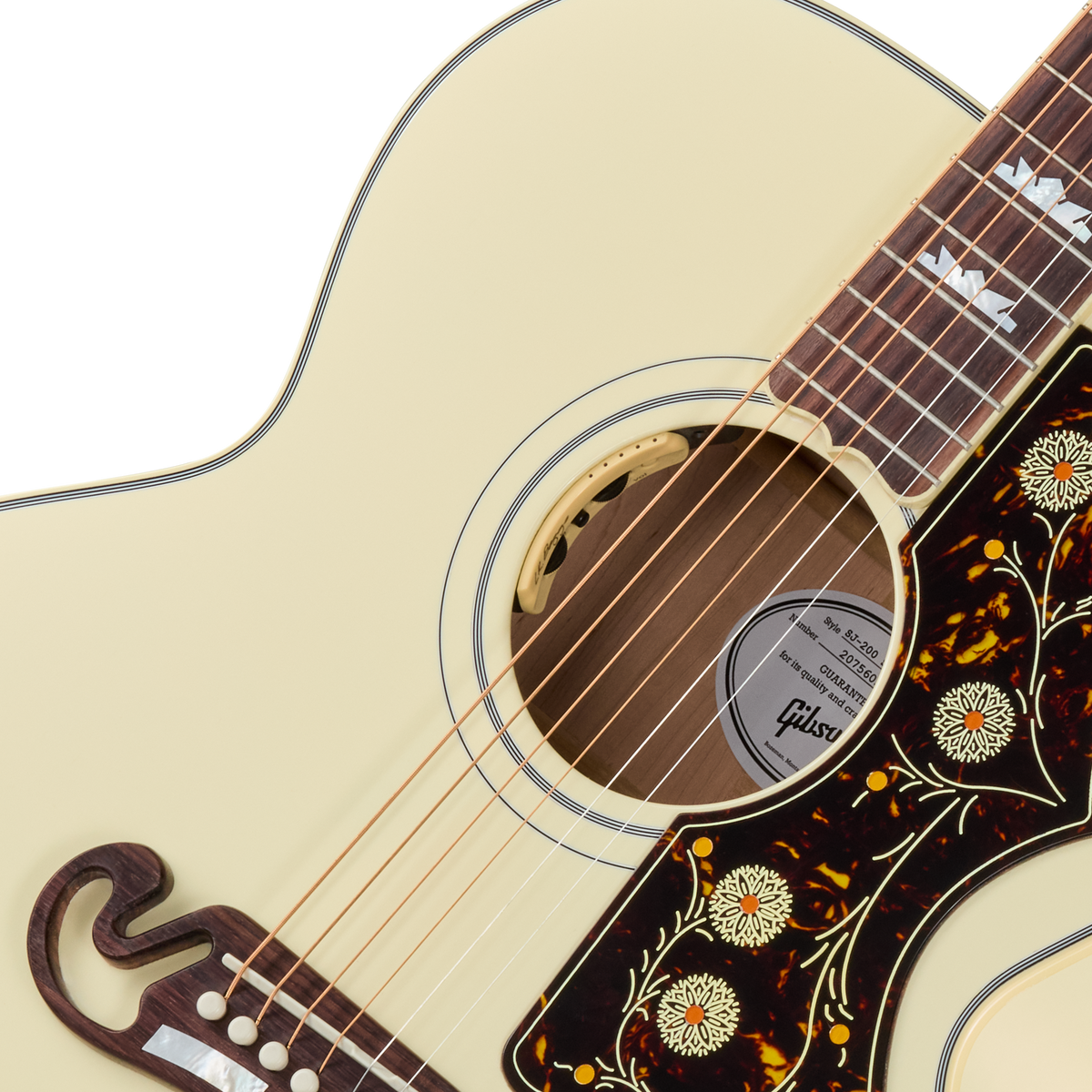 Gibson SJ-200 Standard with HiFi DNA, Classic White Acoustic Guitar Gibson