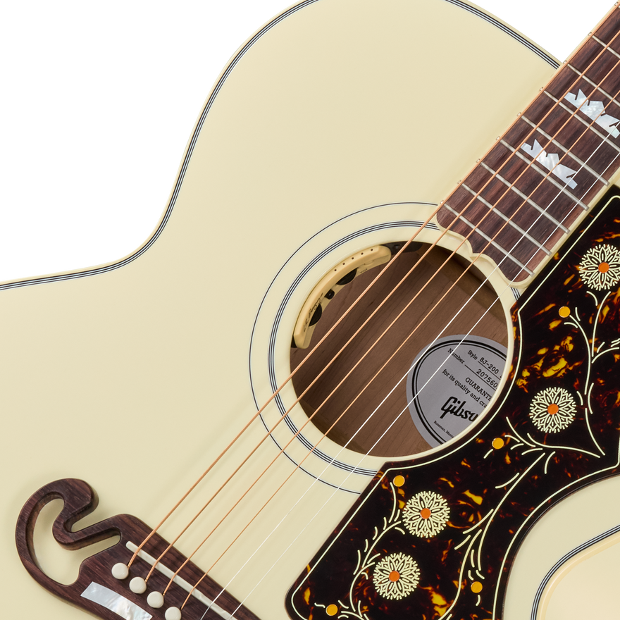 Gibson SJ-200 Standard with HiFi DNA, Classic White Acoustic Guitar Gibson