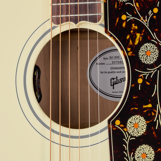 Gibson SJ-200 Standard with HiFi DNA, Classic White Acoustic Guitar Gibson