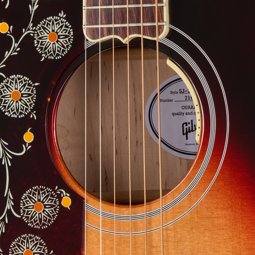 Gibson SJ-200 Standard with HiFi DNA, Left-Handed, Tri Burst Acoustic Guitar Gibson