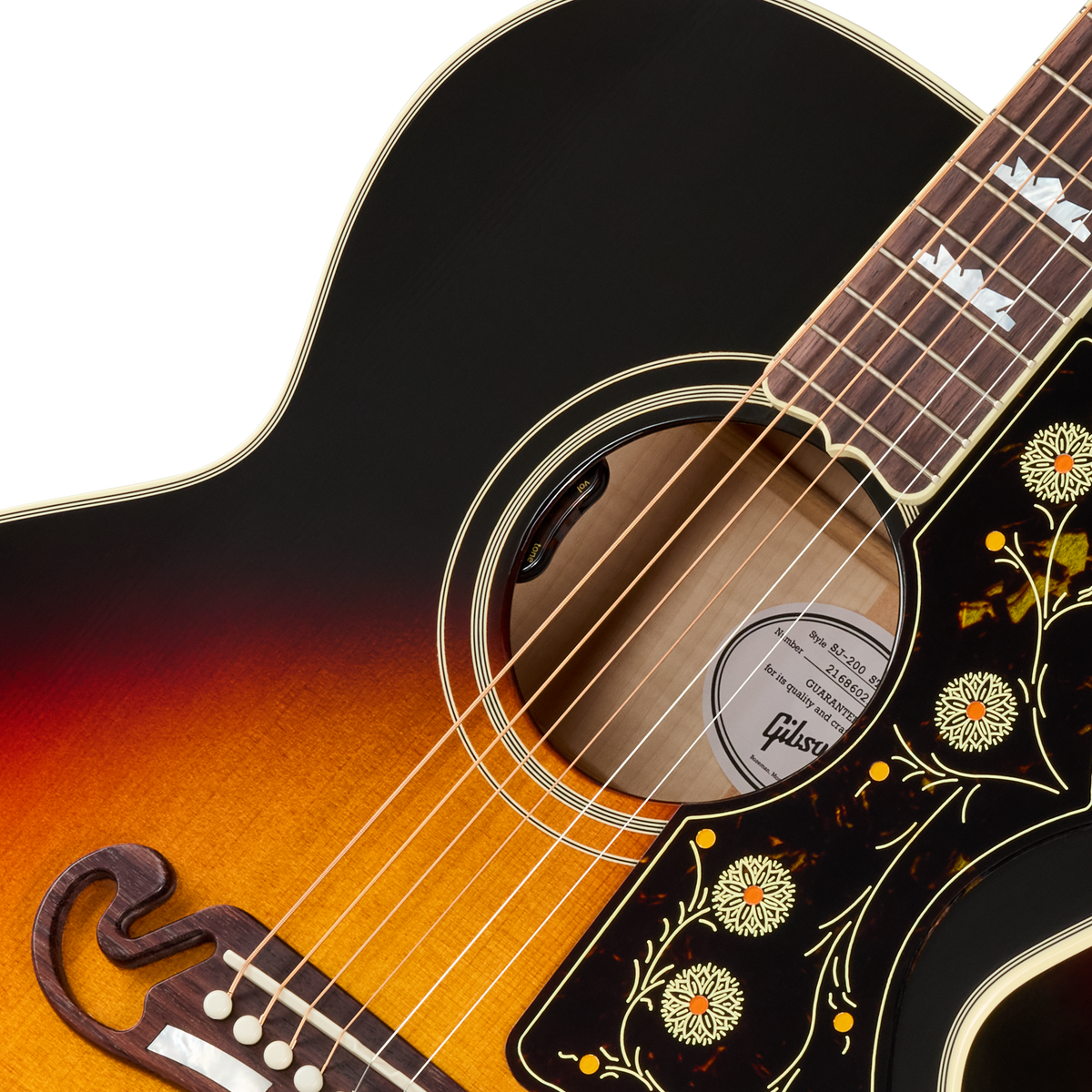 Gibson SJ-200 Standard with HiFi DNA, Tri Burst Acoustic Guitar Gibson