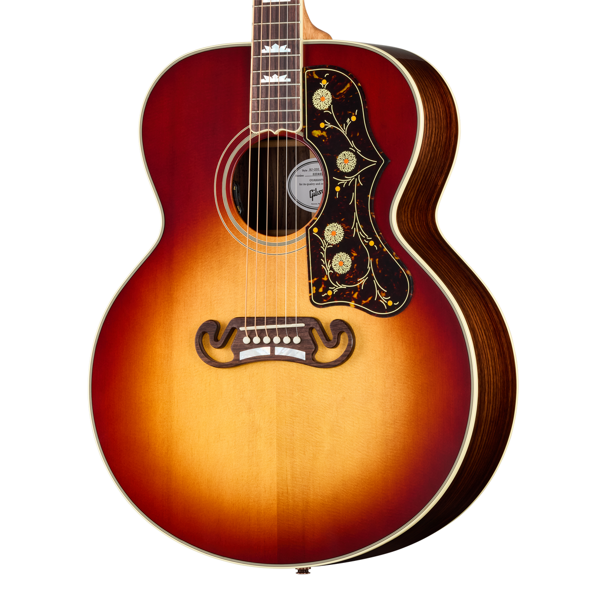 Gibson SJ-200 Standard Rosewood with HiFi DNA, Rosewood Burst Acoustic Guitar Gibson