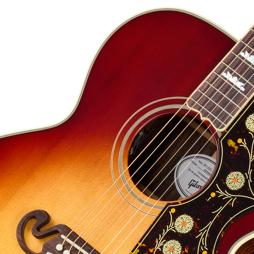Gibson SJ-200 Standard Rosewood with HiFi DNA, Rosewood Burst Acoustic Guitar Gibson