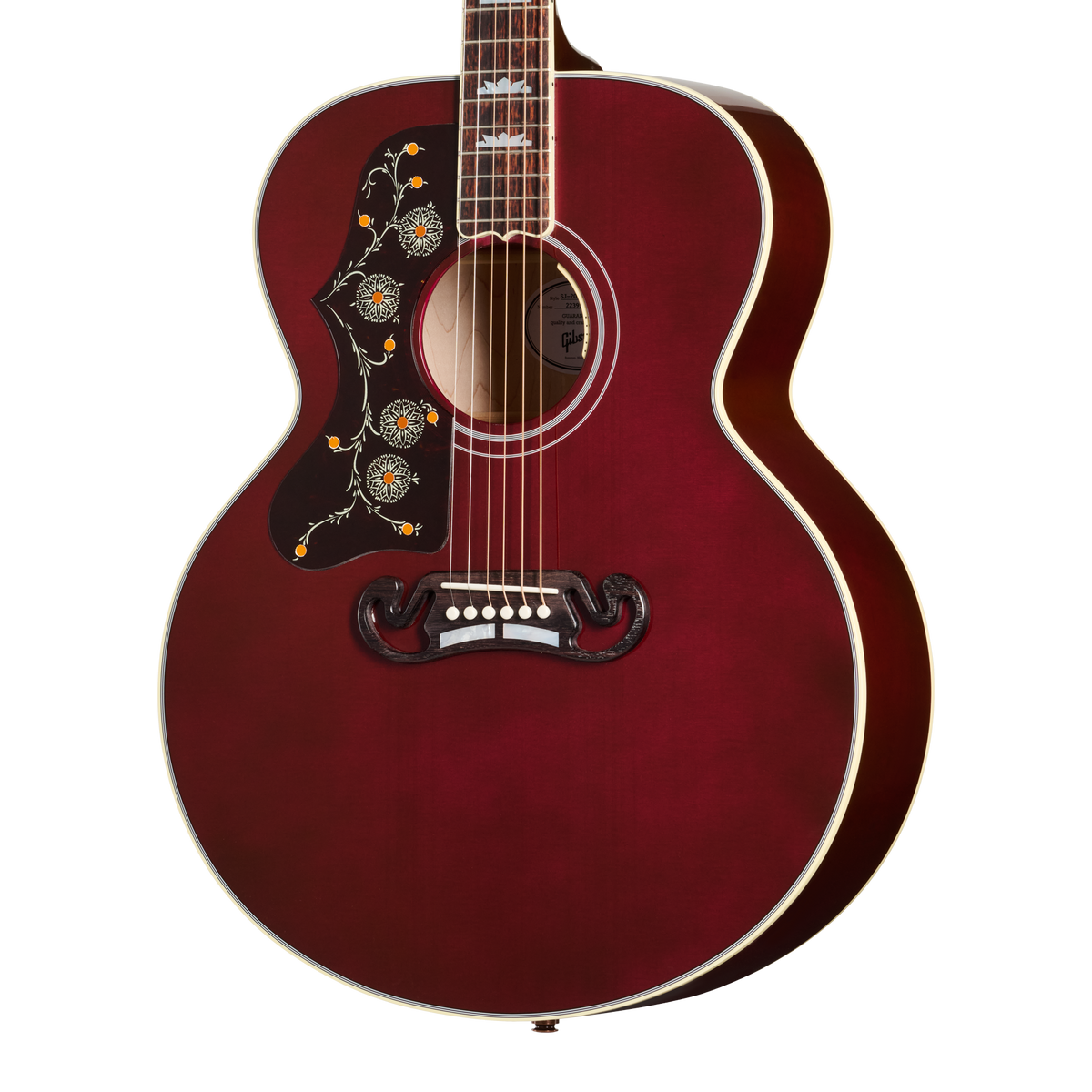 Gibson SJ-200 Standard, Left-Handed, Wine Red Acoustic Guitar Gibson