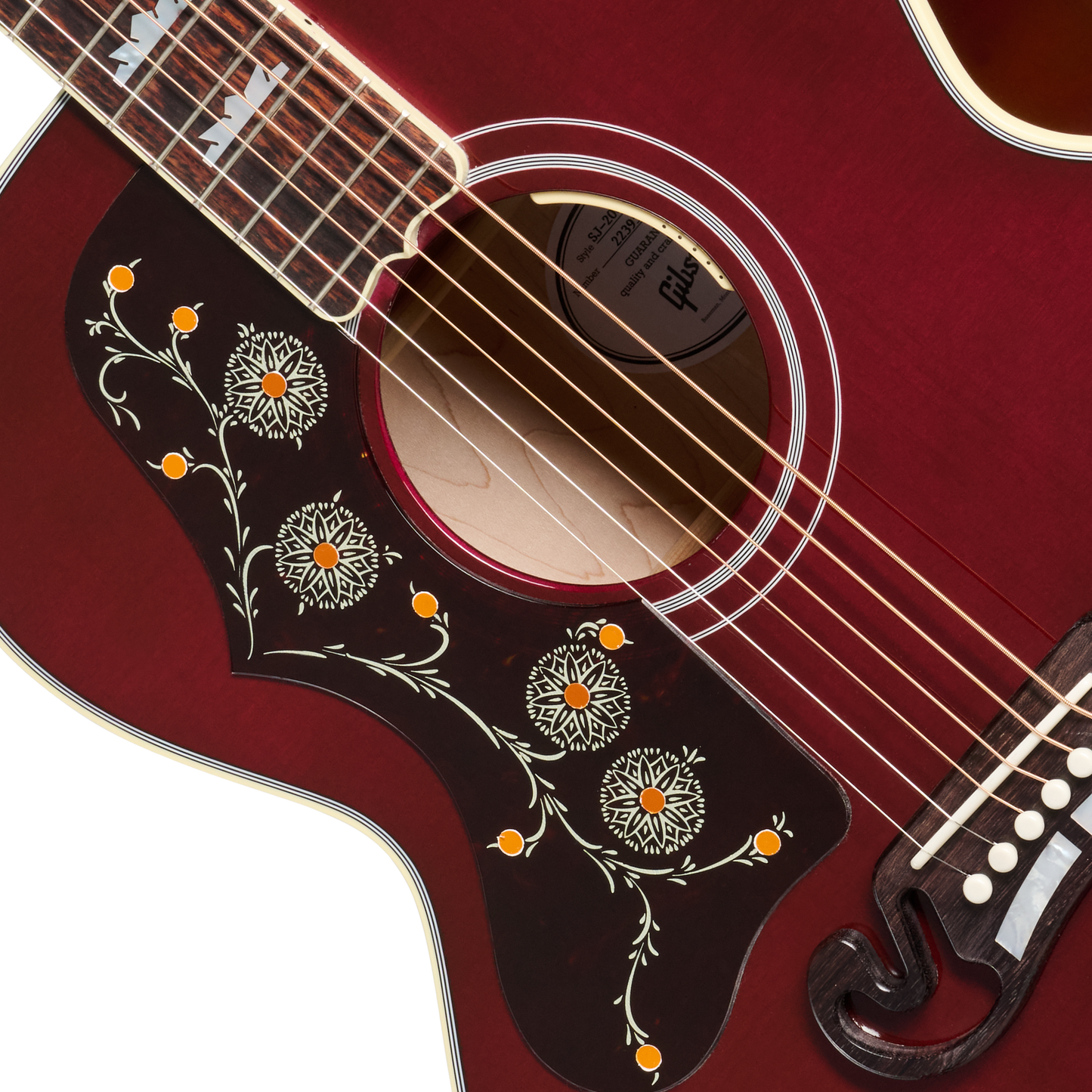 Gibson SJ-200 Standard, Left-Handed, Wine Red Acoustic Guitar Gibson