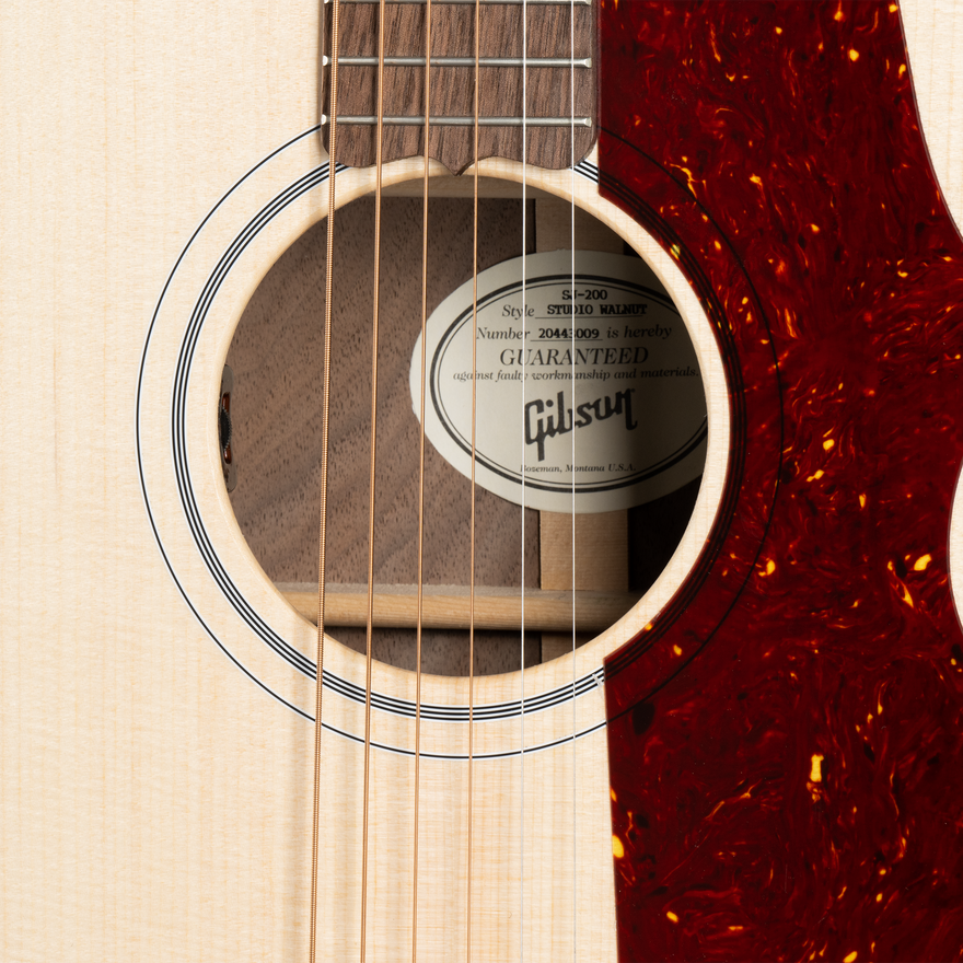 Gibson SJ-200 Studio Walnut, Satin Natural Acoustic Guitar Gibson