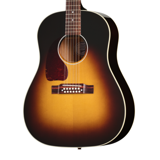 Gibson J-45 Standard 12-String, Left-Handed, Vintage Sunburst Acoustic Guitar Gibson