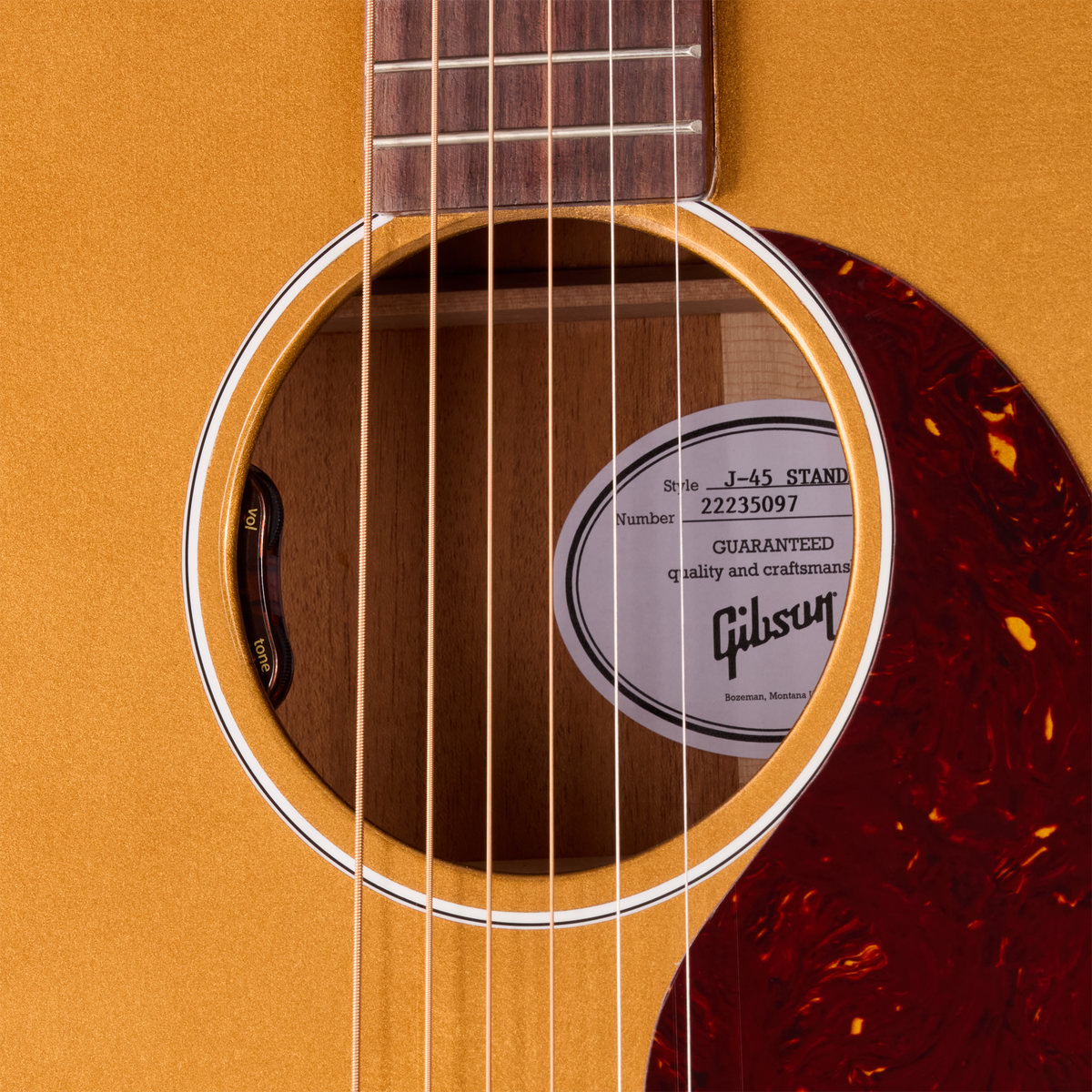 Gibson J-45 Standard, Goldtop Acoustic Guitar Gibson