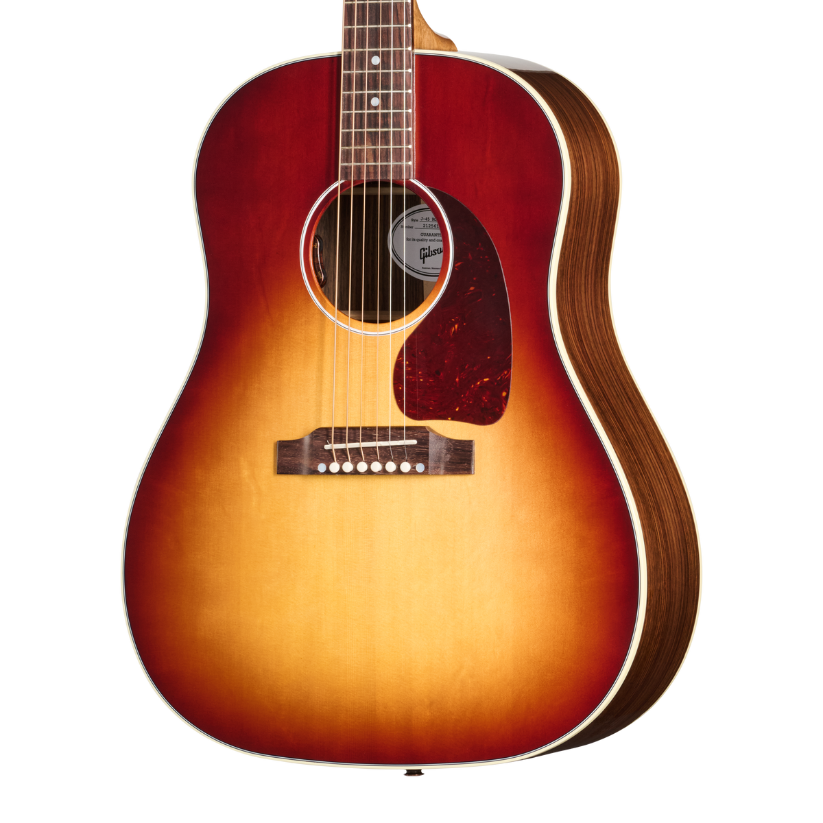 Gibson J-45 Standard Rosewood with HiFi DNA, Left-Handed, Rosewood Burst Acoustic Guitar Gibson