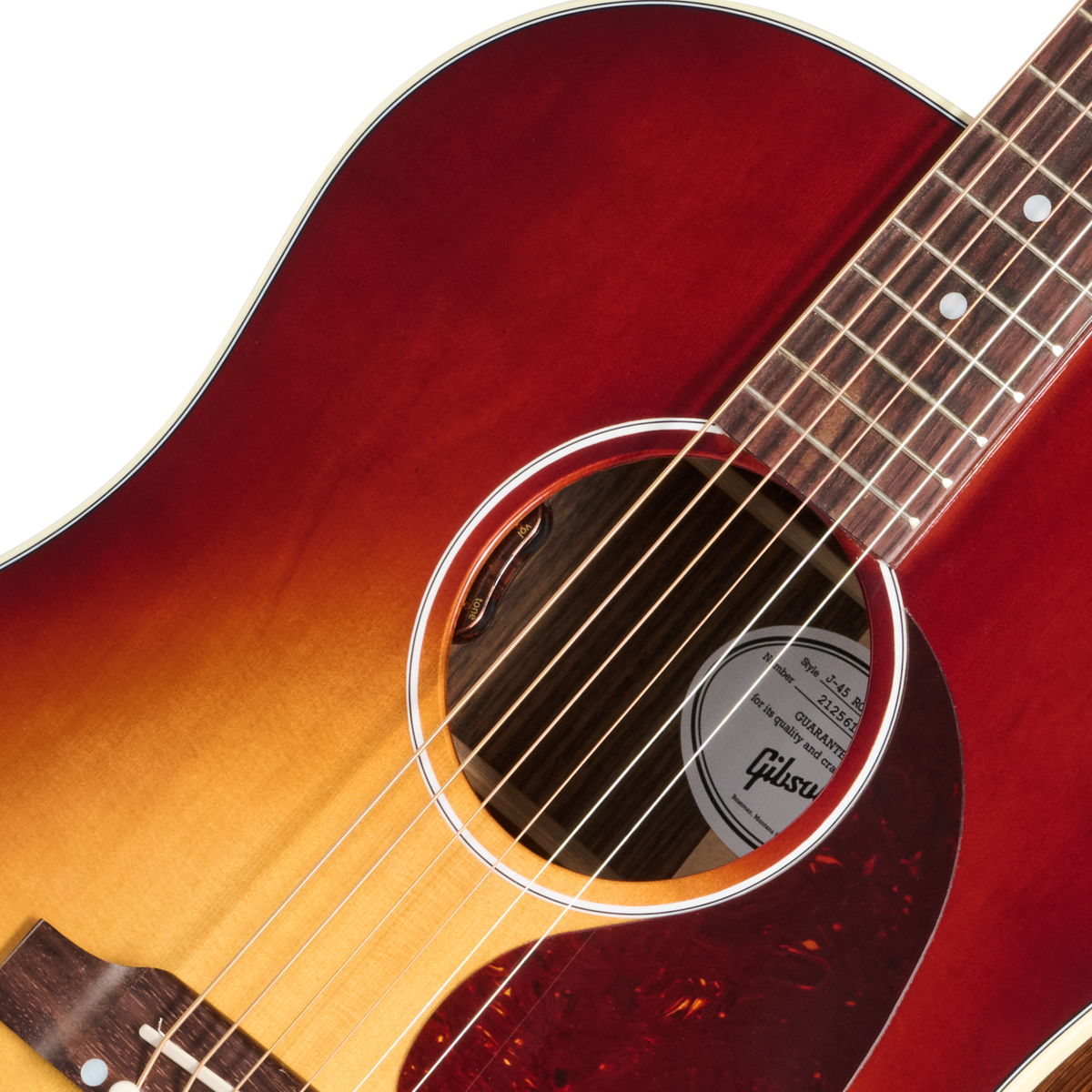 Gibson J-45 Standard Rosewood with HiFi DNA, Left-Handed, Rosewood Burst Acoustic Guitar Gibson