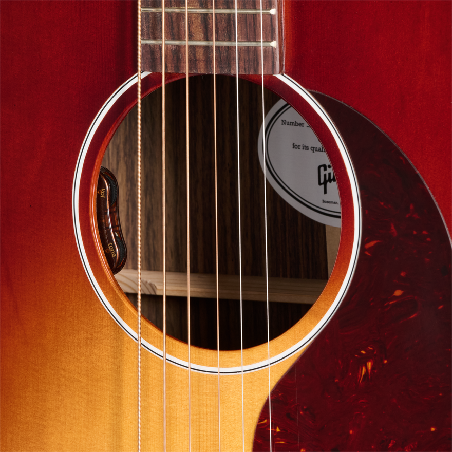 Gibson J-45 Standard Rosewood with HiFi DNA, Left-Handed, Rosewood Burst Acoustic Guitar Gibson