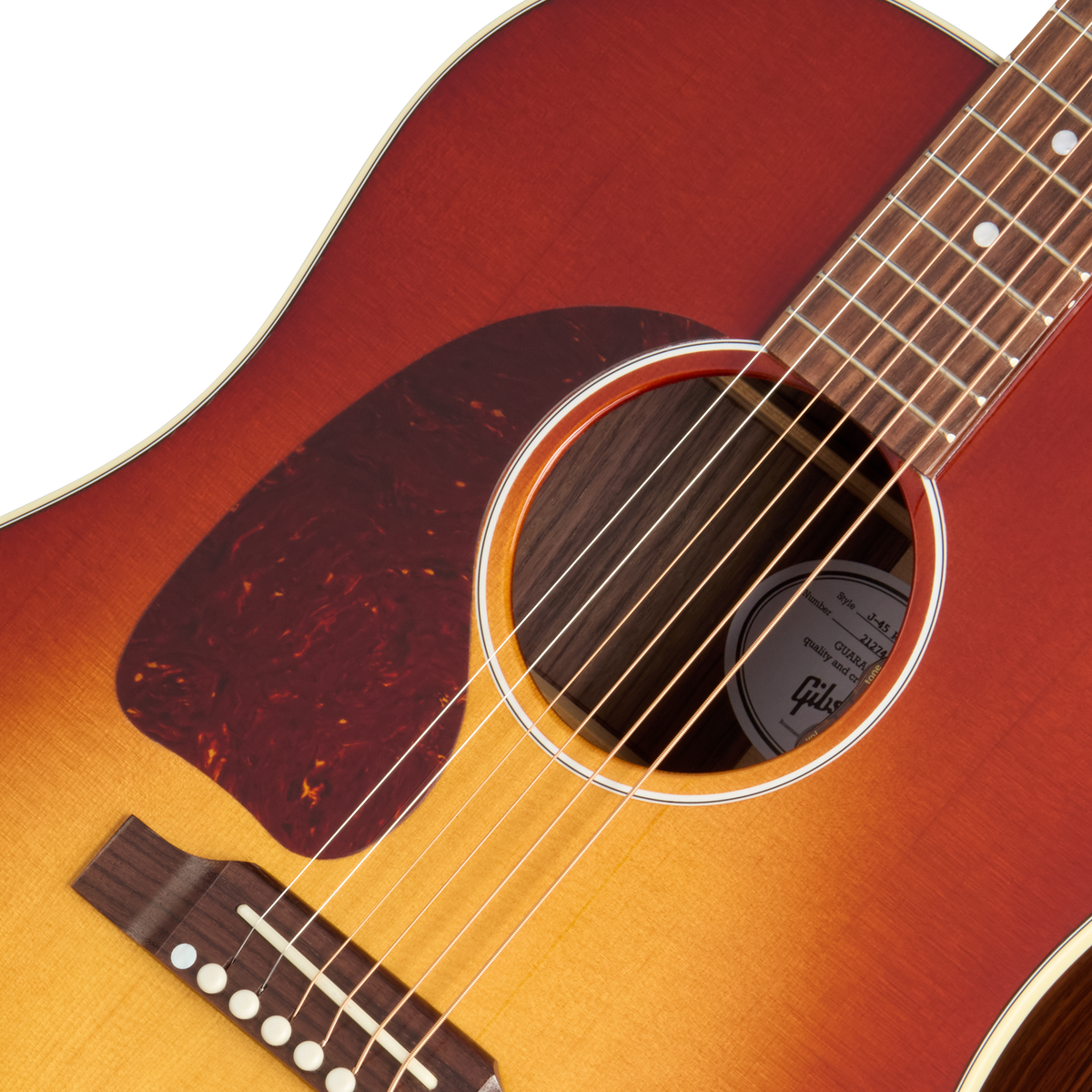 Gibson J-45 Standard Rosewood, Left-Handed, Rosewood Burst Acoustic Guitar Gibson