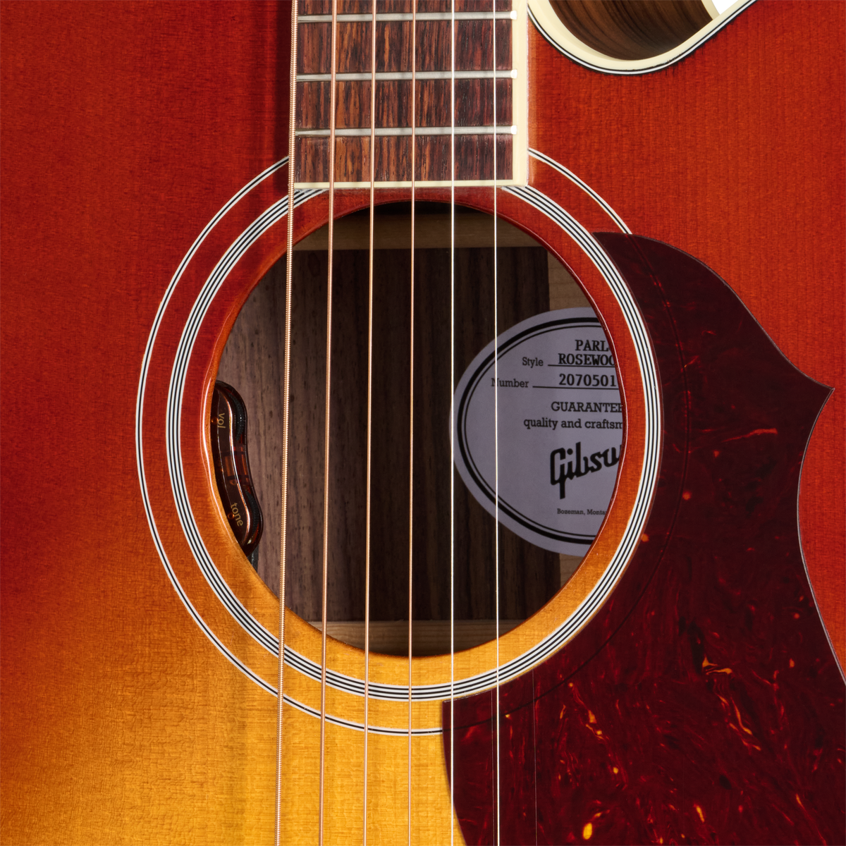 Gibson Parlor Rosewood EC with HiFi DNA, Rosewood Burst Acoustic Guitar Gibson
