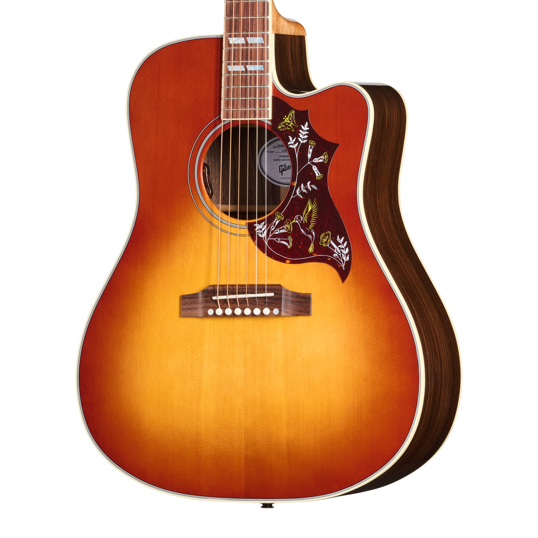 Gibson Hummingbird Standard Rosewood EC with HiFi DNA, Rosewood Burst Acoustic Guitar Gibson
