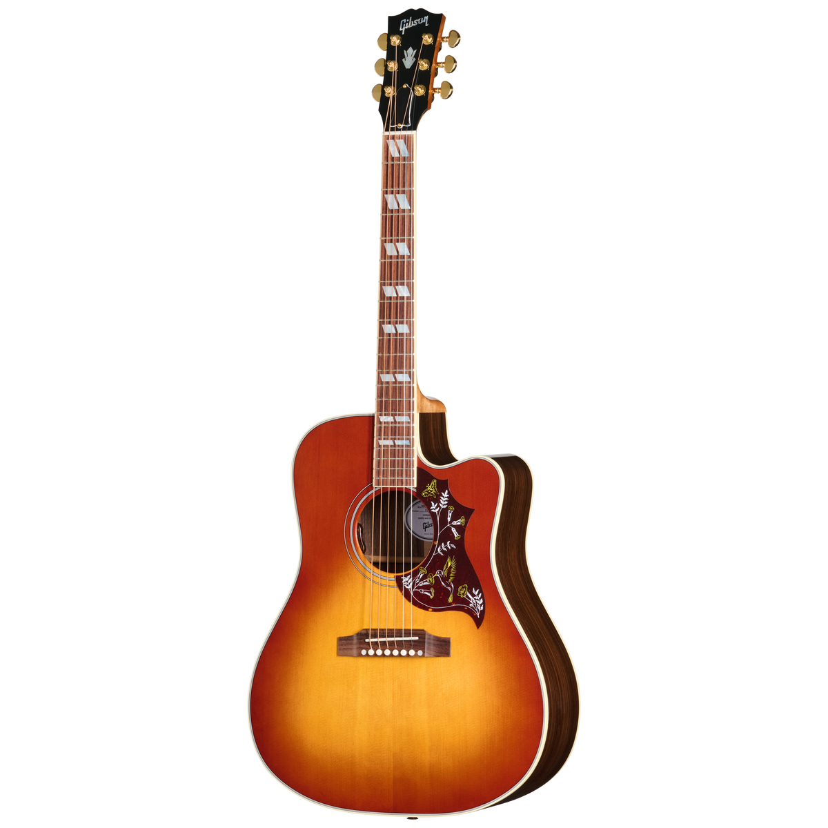 Gibson Hummingbird Standard Rosewood EC with HiFi DNA, Rosewood Burst Acoustic Guitar Gibson