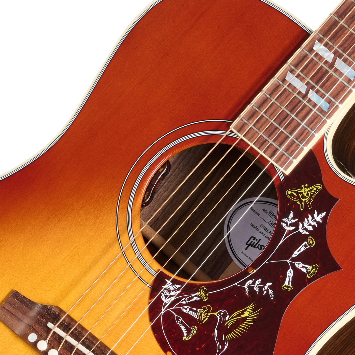 Gibson Hummingbird Standard Rosewood EC with HiFi DNA, Rosewood Burst Acoustic Guitar Gibson
