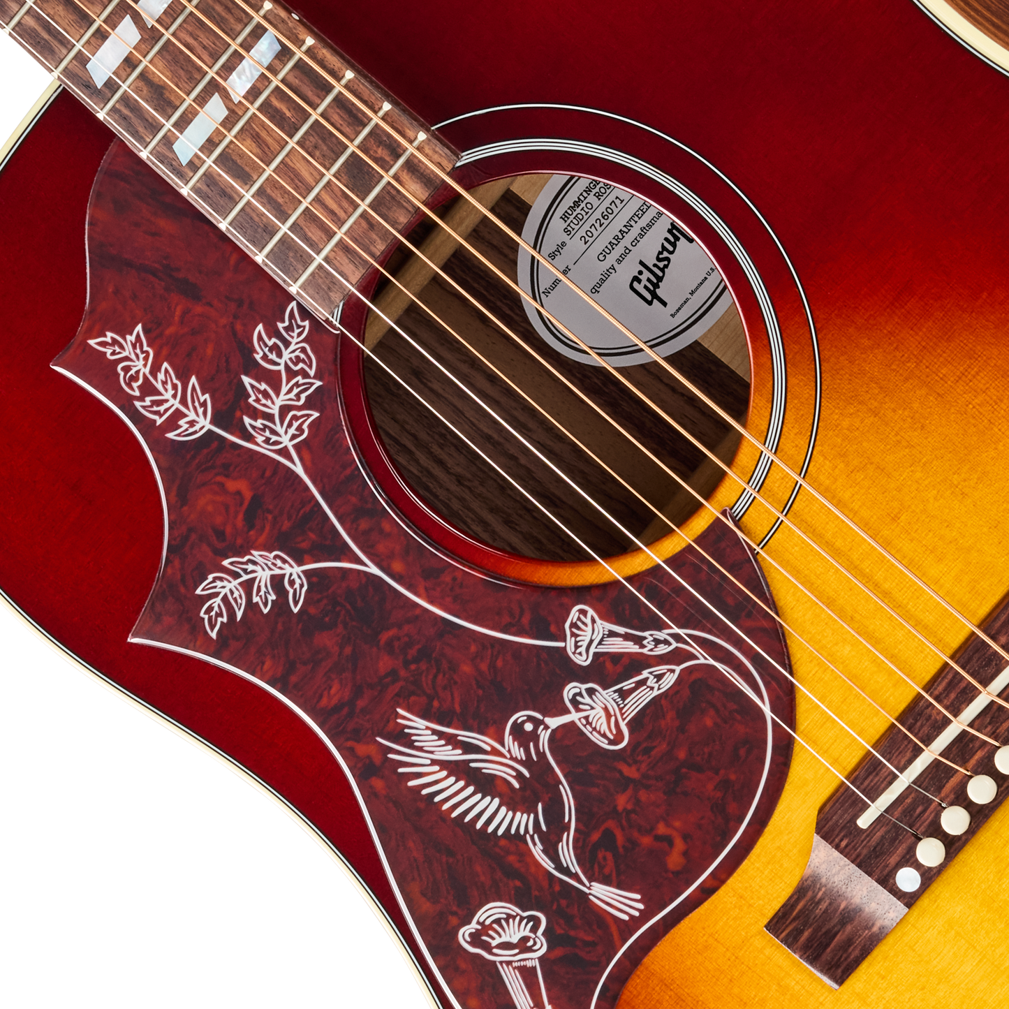 Gibson Hummingbird Studio Rosewood, Left-Handed, Rosewood Burst Acoustic Guitar Gibson
