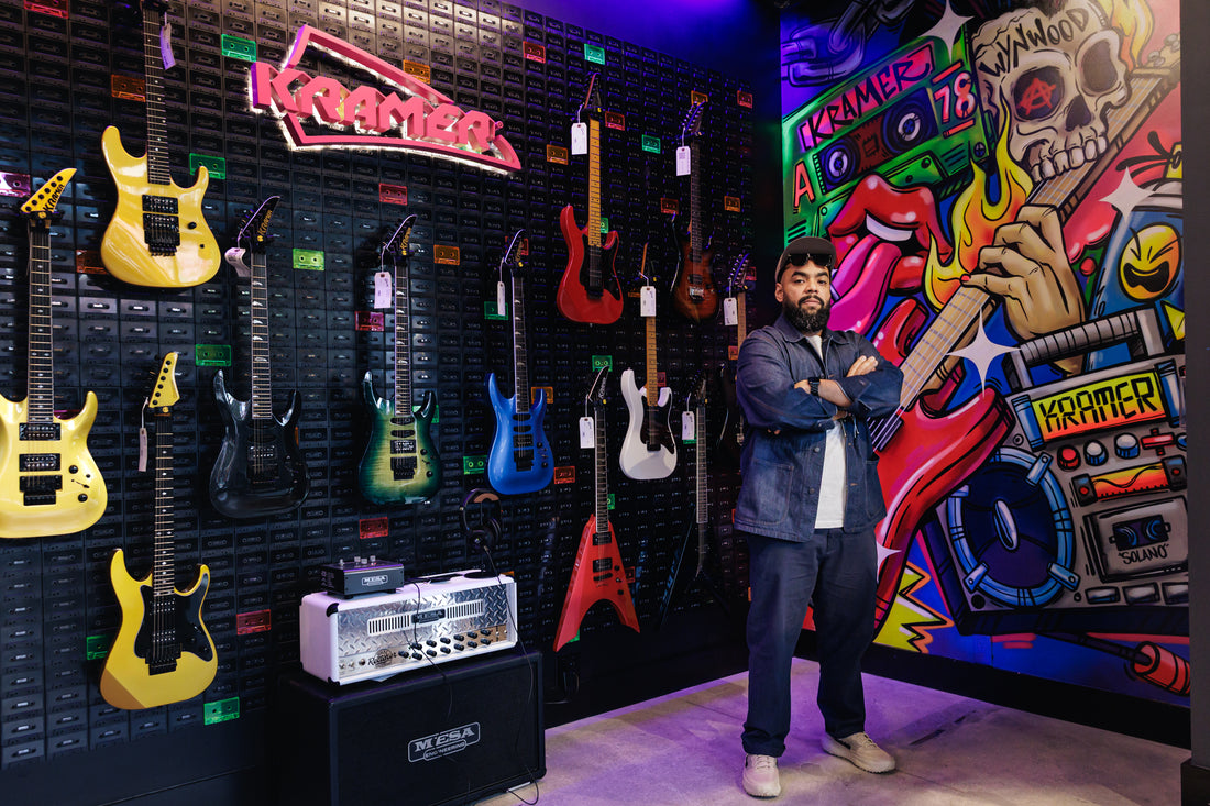 Solano in the Kramer room at the Gibson Garage Miami
