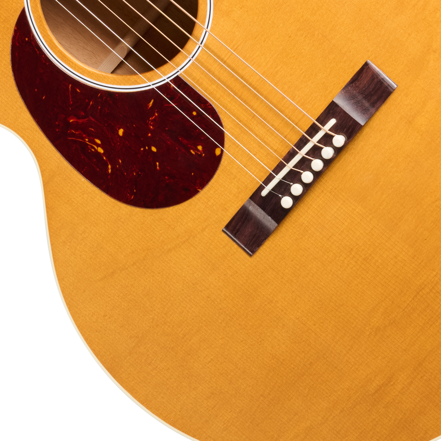 Gibson J-185 Century 12-Fret, Left-Handed, Vintage Amber Acoustic Guitar Gibson