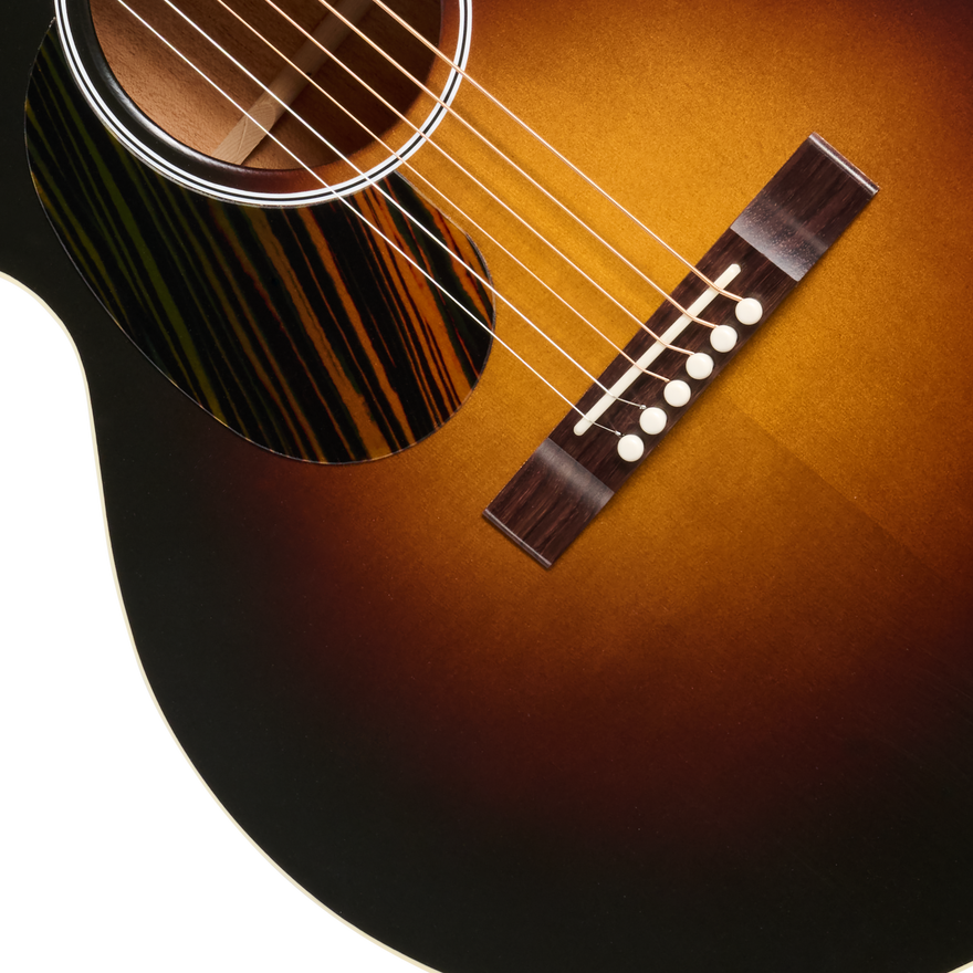 Gibson J-185 Century 12-Fret, Left-Handed, Vintage Sunburst Acoustic Guitar Gibson