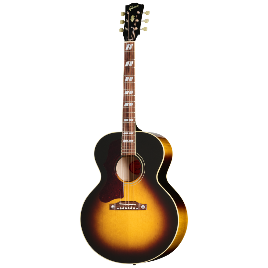 Gibson J-185 Original, Left-Handed, Vintage Sunburst Acoustic Guitar Gibson