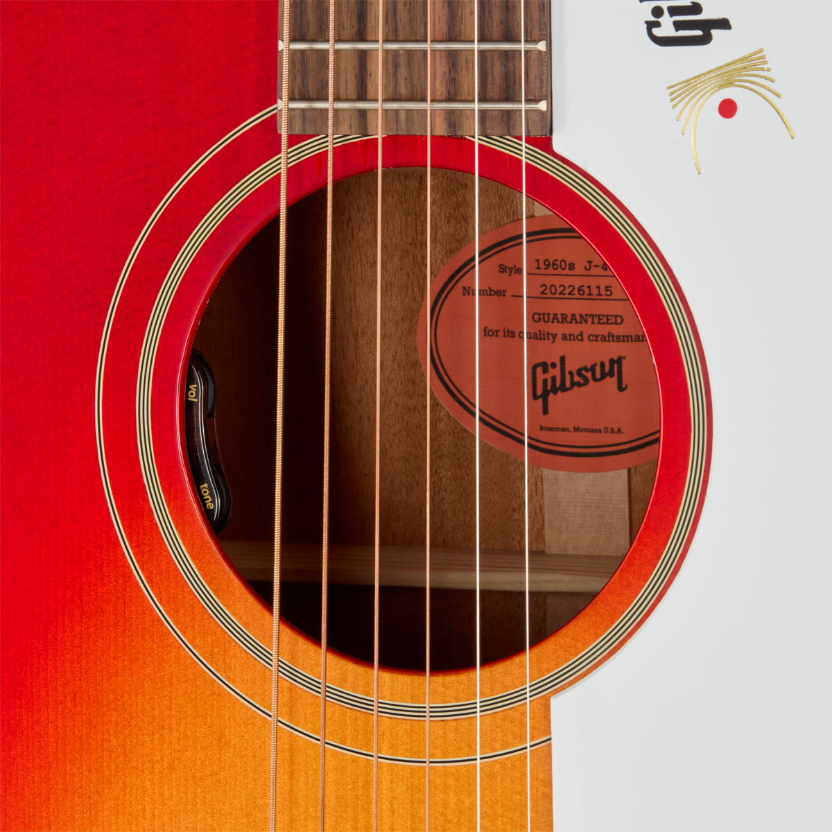 Gibson J-45 60s Original with HiFi DNA, Fixed Bridge, Vintage Cherry Sunburst Acoustic Guitar Gibson
