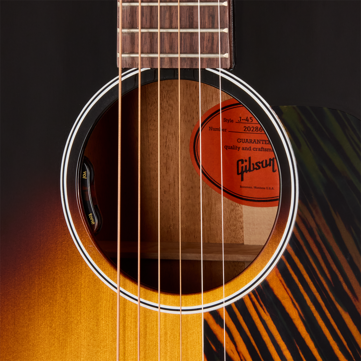 Gibson J-45 Original with HiFi DNA, Vintage Sunburst Acoustic Guitar Gibson