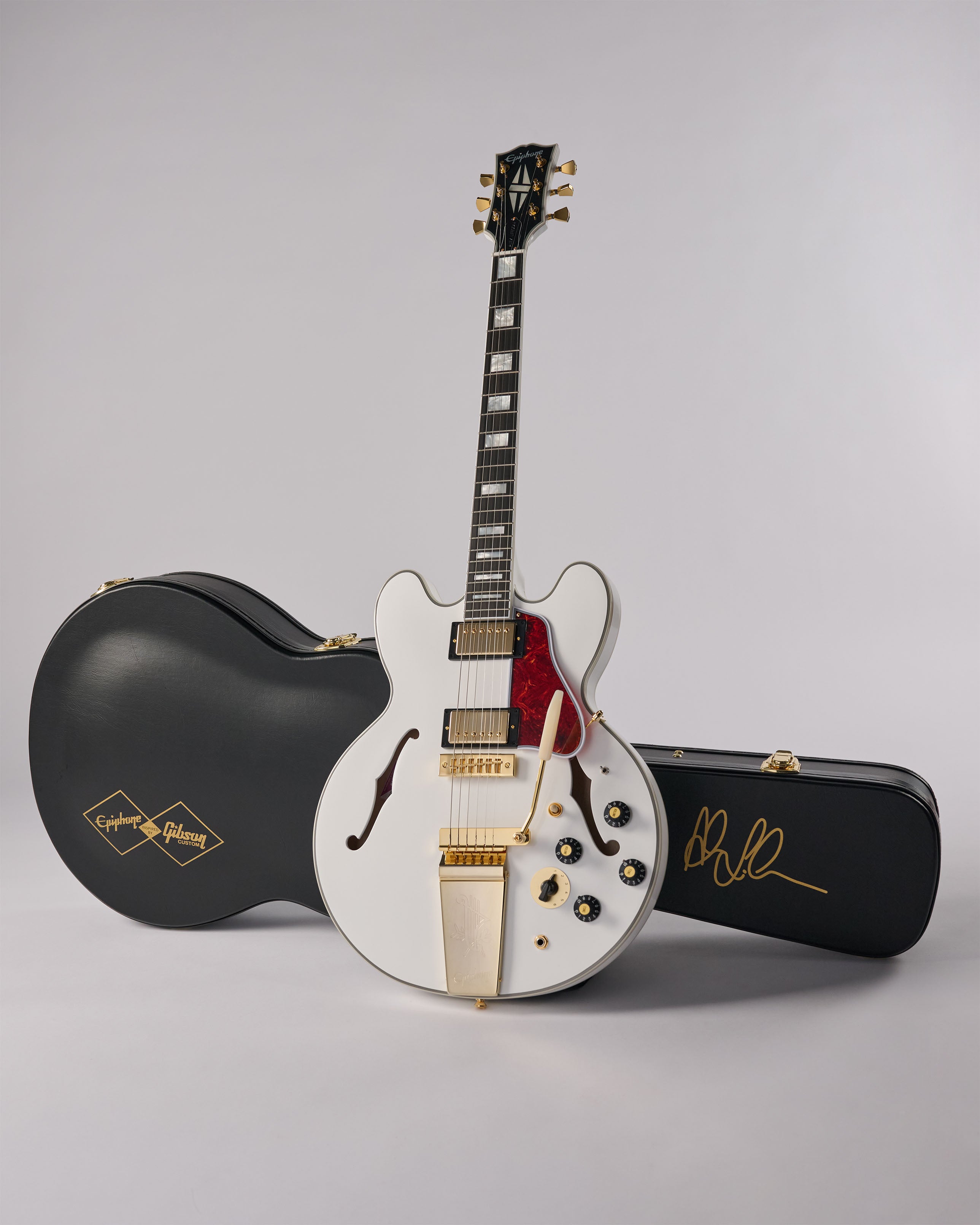 Epiphone IGC Alex Lifeson 1976 ES-355 Reissue, Alpine White – Gibson