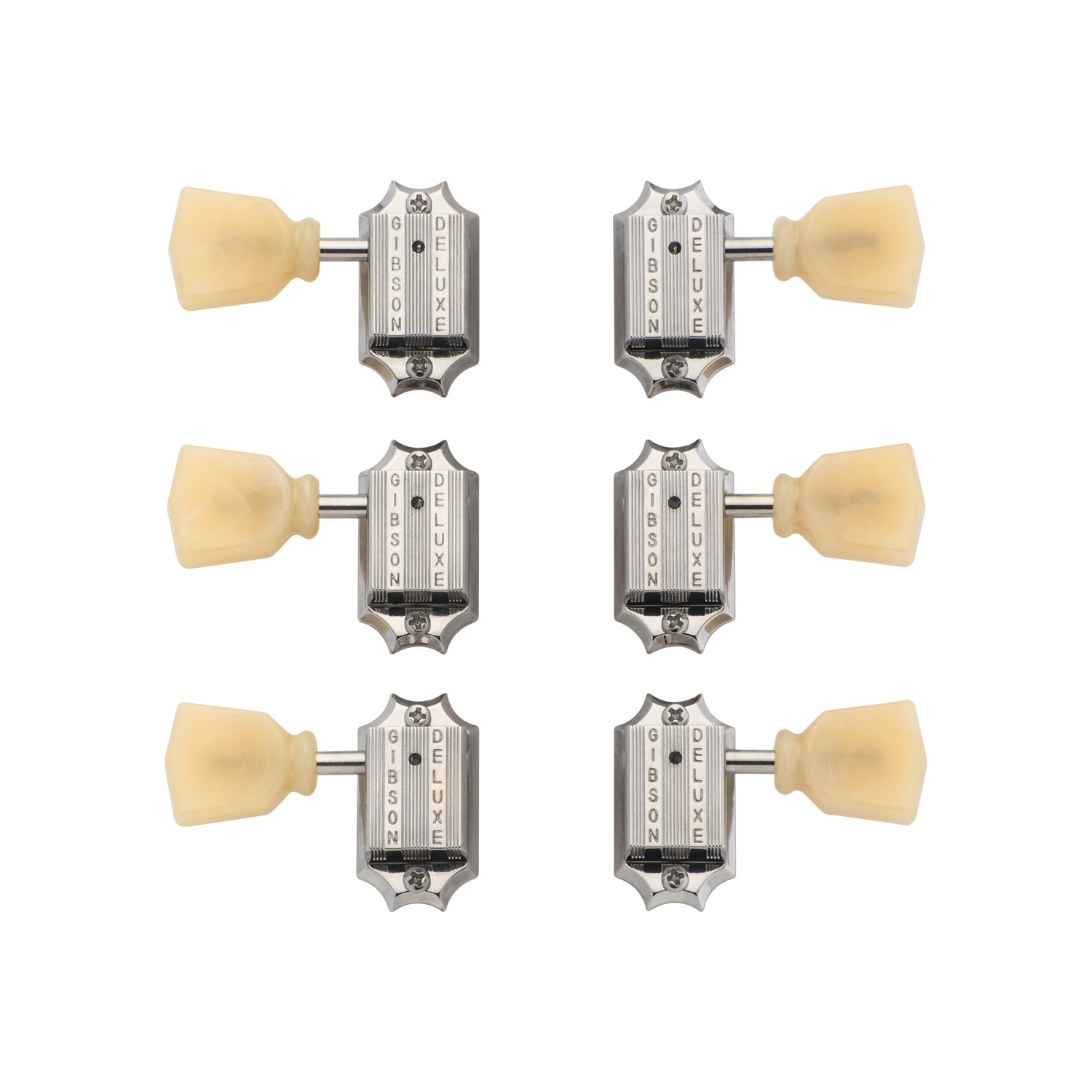 Gibson Vintage Nickel Machine Heads, Yellow Buttons Tuning Machine Gibson