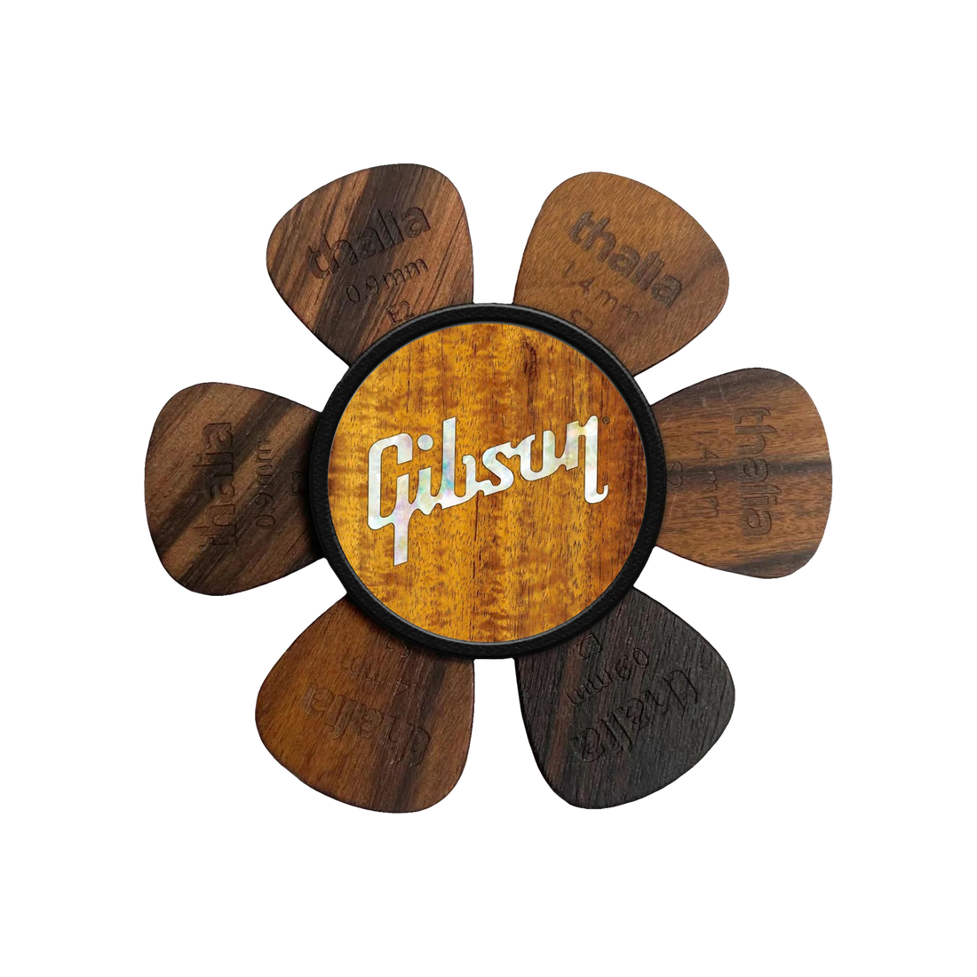 Gibson Pearl Logo Pick Puck, Koa, Exclusive Pick Pucks Gibson