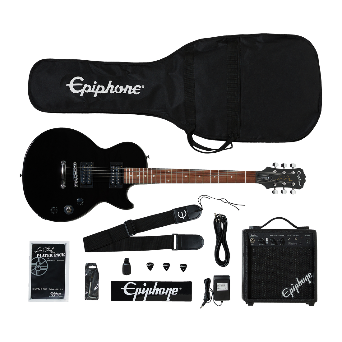 Epiphone Les Paul Player Pack 120V, Ebony Player Pack Epiphone