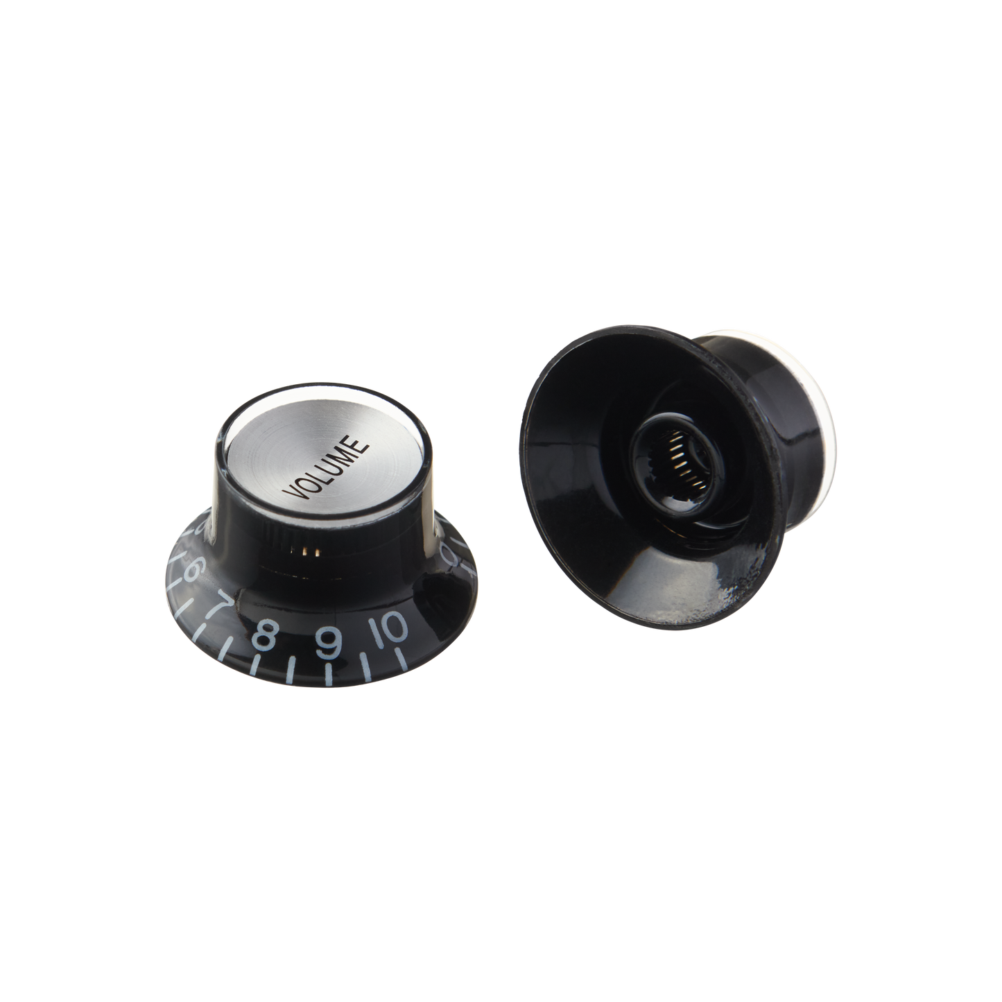 Gibson Top Hat Knobs, Black with Silver Inserts, 4 pack Knob Gibson