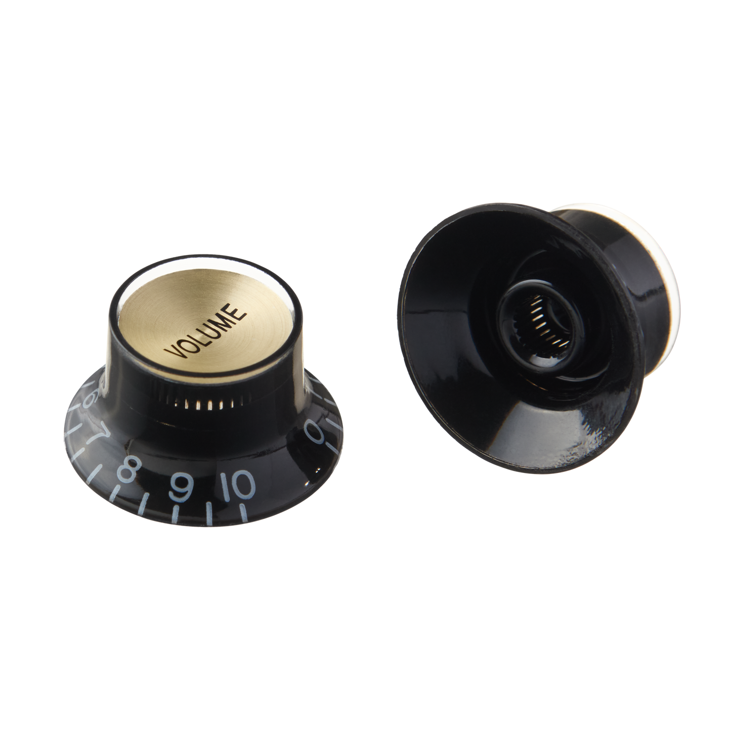 Gibson Top Hat Knobs, Black with Gold Inserts, 4 pack Knob Gibson