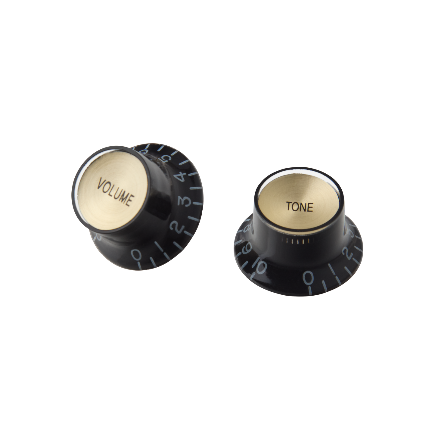 Gibson Top Hat Knobs, Black with Gold Inserts, 4 pack Knob Gibson