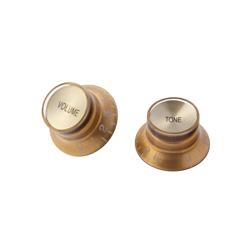 Gibson Top Hat Knobs, Gold with Gold Inserts, 4 pack Knob Gibson