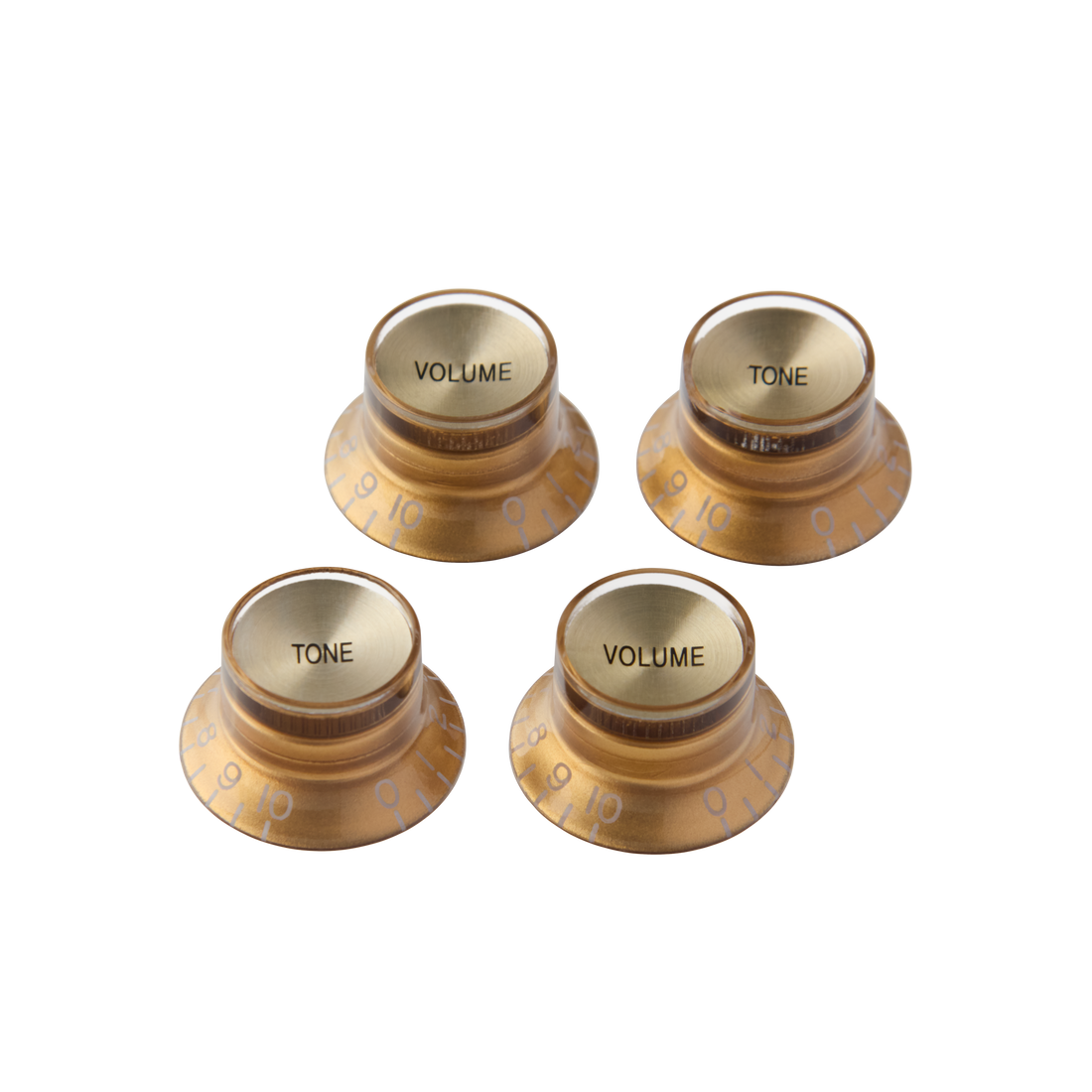Gibson Top Hat Knobs, Gold with Gold Inserts, 4 pack Knob Gibson