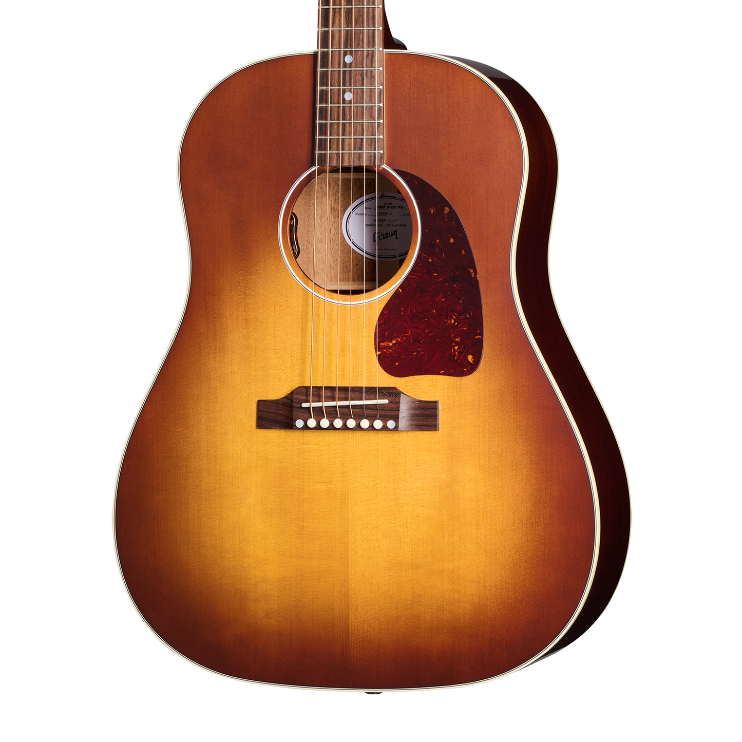 Gibson J-45 Standard, Honey Burst VOS, Exclusive Acoustic Guitar Gibson